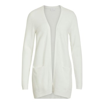 Vila Viril Open L/S Knit Cardigan - Noos White Alyssum