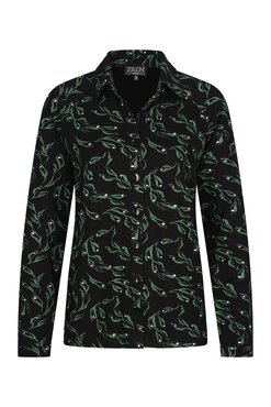 Zilch Blouse  leaves black