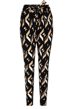 Zoso 235Noor Printed travel pant brown/black