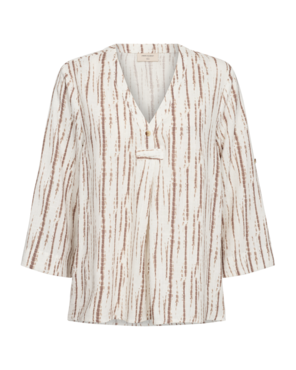 Freequent fqlarin-blouse Off-white w. Simply Taupe
