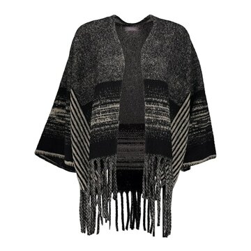 Geisha Poncho  black/sand