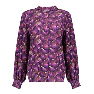 Geisha Blouse  sand/purple 43958-20