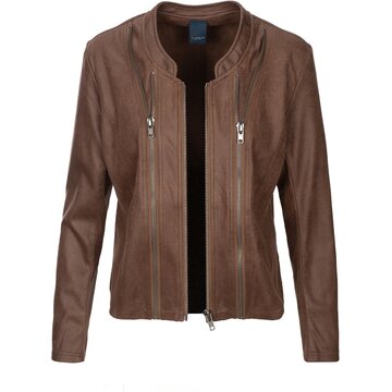 One Two Luxzuz Nieuwe Athena Faux Leather Jacket Carafe