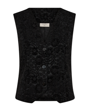 Freequent fqgry-waistcoat Black