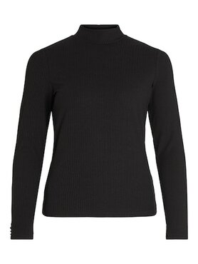 Vila viril crewneck l/s knit top - noos Black