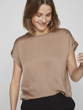 Vila viellette s/s satin top - noos Portabella