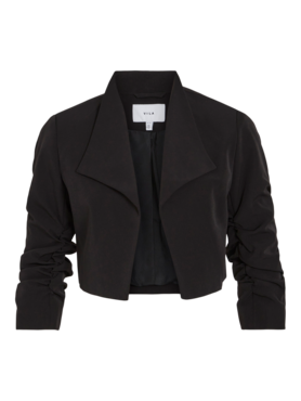 Vila viher bin cropped blazer zwart