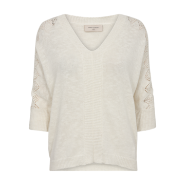 Freequent fqmust-pullover Star Off-white