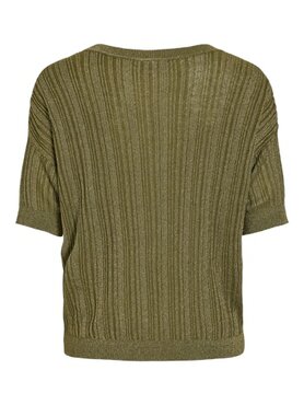 Vila vishem v-neck 2/4 glitter knit top Capulet Olive