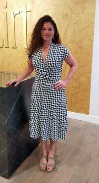 Freequent fqyrsa-dress Star Off-white w. Navy Blazer