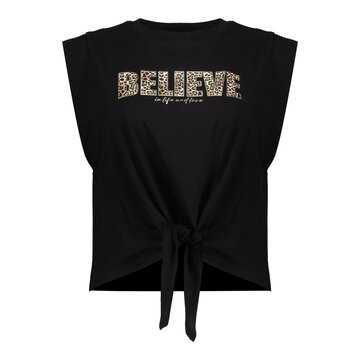 Geisha T-shirt believe animal black  52411-41