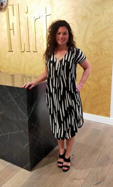 Freequent fqfloi-dress Black w. Moonbeam