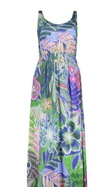 Geisha Dress blue/green  57333-20