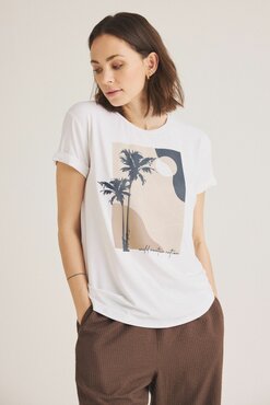 One two luxzuz Wild T-Shirt 737 Cream