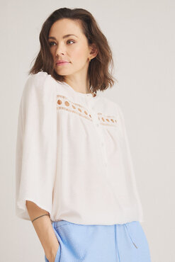 One two luxzuz Carolanti Blouse 737 Cream