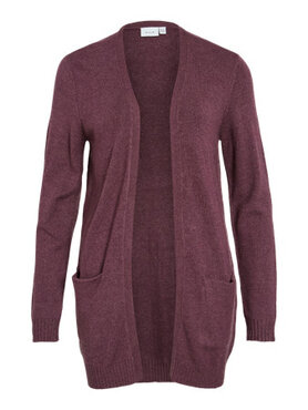Vila viril open l/s knit cardigan - noos Fig DARK MELANGE