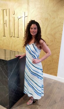 Freequent fqlaluna-dress Brilliant White w. Aqua Splas