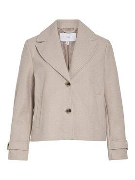Vila visolo l/s short jacket/tes/1 Natural Melange