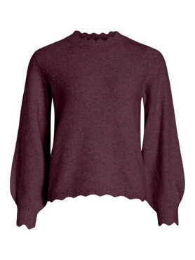 Vila vinikolina o-neck l/s knit top - noos Fig MELANGE