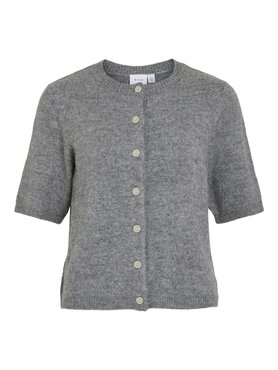 Vila vidainty o-neck 2/4 knit cardigan/1 Medium Grey Melange