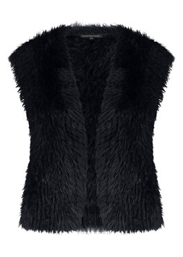 Tramontana Hairy Yarn Vest Black
