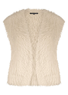 Tramontana Hairy Yarn Vest Stone