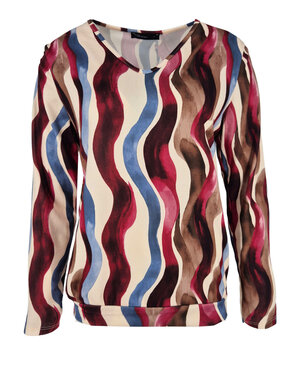 Fos Top - Bella Brush Strokes-FB Bordeaux