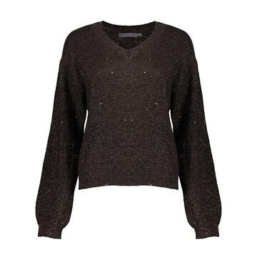 Geisha Pullover lurex and sequinces brown/copper