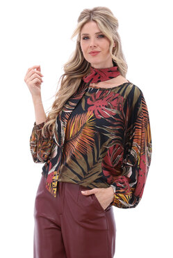 K-Design Top met ronde hals & design B211