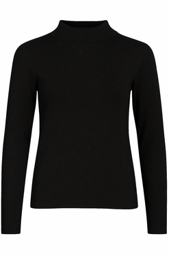 Vila viginny l/s glitter knit top/pb Black Beauty dtm glitter