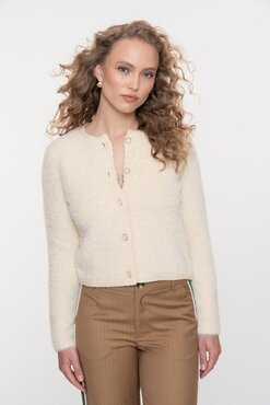 Geisha Cardigan hairy off-white