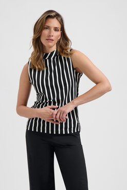 Lady Day Maud Black/Wool White stripe