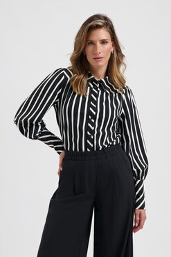 Lady Day Bente Black/Wool White stripe