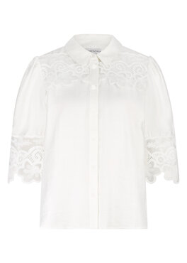 Tramontana Blouse Lace Details  OffWhite