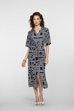 Geisha Dress AOP  navy, sand 67053-70