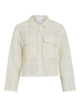Vila vimerinda crochet l/s shirt - noos Birch