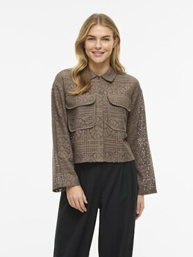 Vila vimerinda crochet l/s shirt - noos Falcon