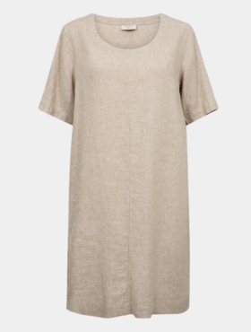 Freequent fqlavasi-dress Sand Melange met zilver draad