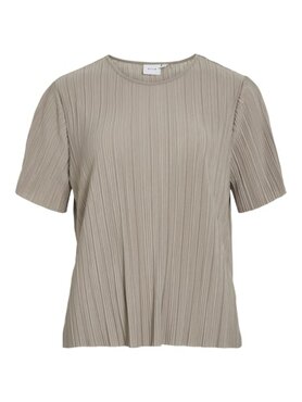 Vila viplisa o-neck s/s top - noos Simply Taupe