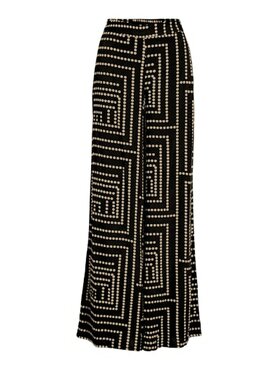 Vila vifrelli kleo hw loose pants Black Beauty TRAVERTINE DOTS