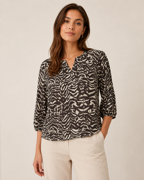 Freequent fqmalene-blouse Moonbeam w. Mole