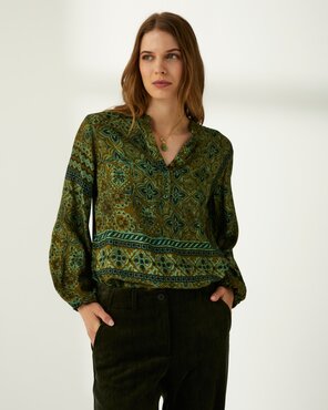 Paz Torras Blouse Green I26262