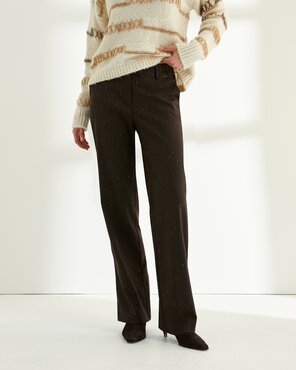 Paz Torras Broek Dark Brown I26466