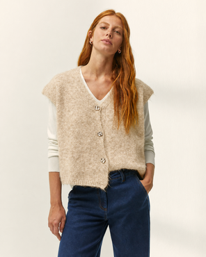Paz Torras Vest Beige I26963