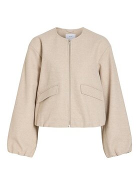 Vila vibalou l/s zipper jacket/tes Super Light Natural Melan