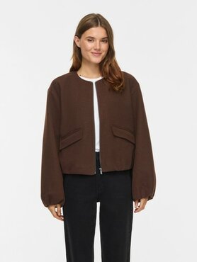 Vila vibalou l/s zipper jacket/tes Coffee Bean