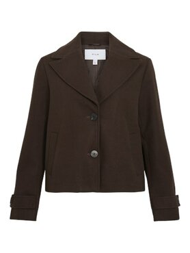 Vila visolo l/s short jacket/tes/2 Coffee Bean