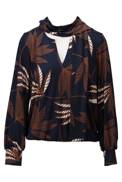 K-Design Top met sjaaltje & print D307-P154