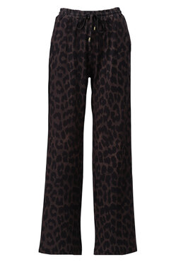 K-Design Broek met luipaardprint & strepen D322-P161