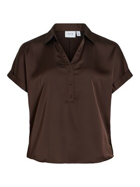Vila vienna ravenna s/s top - noos coffee bean
